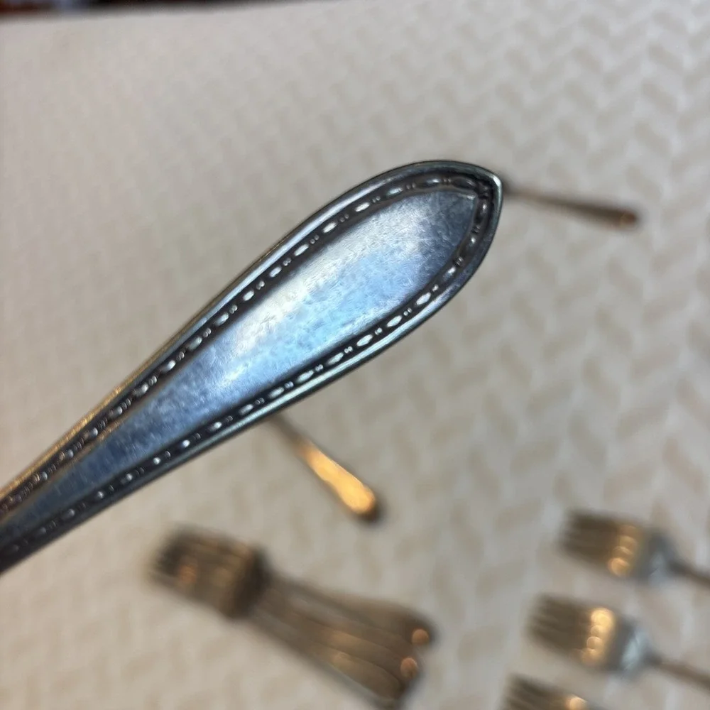 Vintage R Wallace Sectional Flatware Fork Lot (10)Dinner Forks Salad/Fish‎ Forks